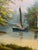 Wood Late 19th Century Beautiful Landscape Oil Painting by W. Morris Framed For Sale - Image 7 of 10