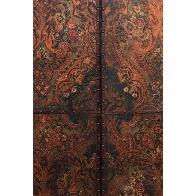 Mid 20th Century Italian Leather Room Divider, 9.5' X 7' Tall For Sale - Image 4 of 13