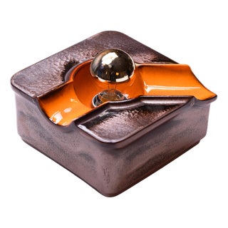 Orange Ceramic Wall Lamp from Goebel, Germany, 1970s For Sale