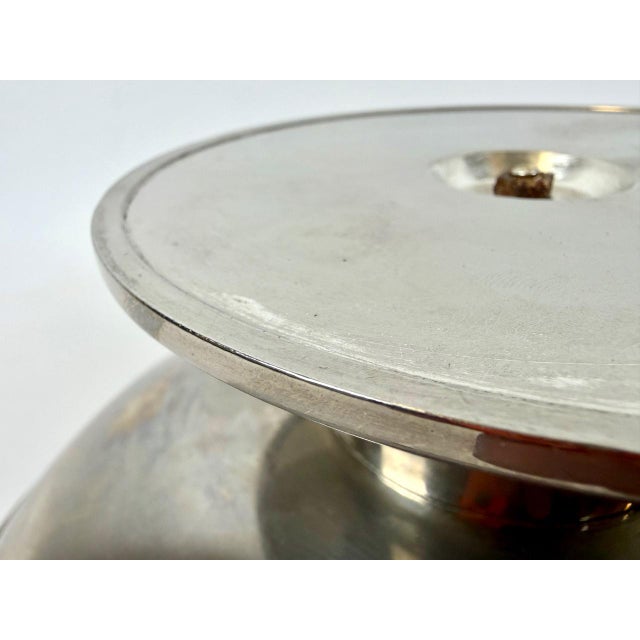 Metal Art Deco Austrian Silver Plated Centerpiece Bowl, 1940s For Sale - Image 7 of 10