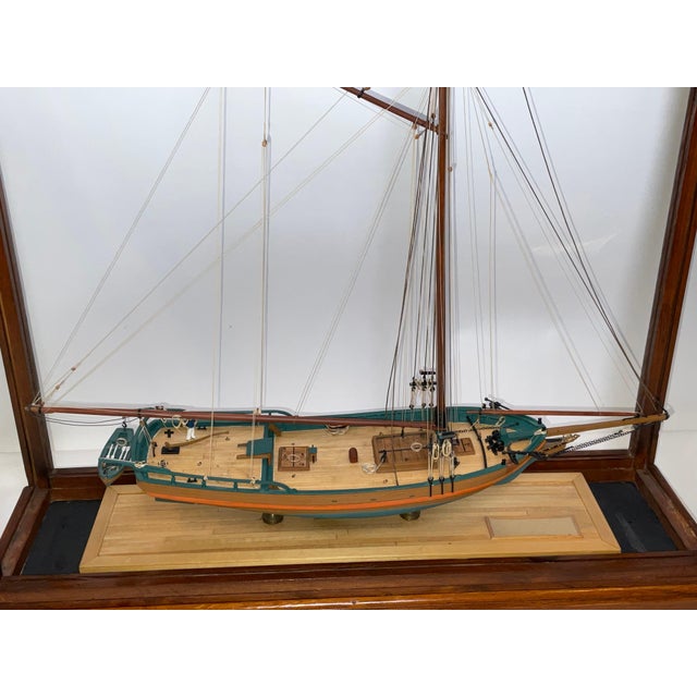 Brown Hudson River Sloop "Victorine" in Case For Sale - Image 8 of 12