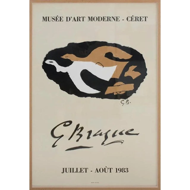 After Georges Braque, Museum of Modern Art Céret, 1983, Lithograph Poster For Sale - Image 7 of 7