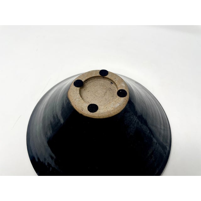 Vintage Organic Modern Glazed Studio Pottery Bowl For Sale - Image 10 of 11
