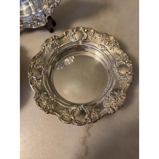 1950s Vintage Towle Silverplate 7" Old Master Bowls - Set of 3 For Sale - Image 5 of 8