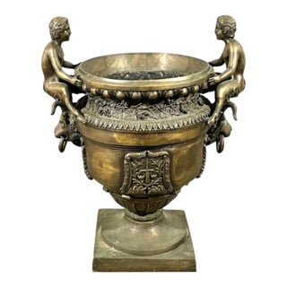 1960s Monumental Bronze Neo-Classical Urn For Sale