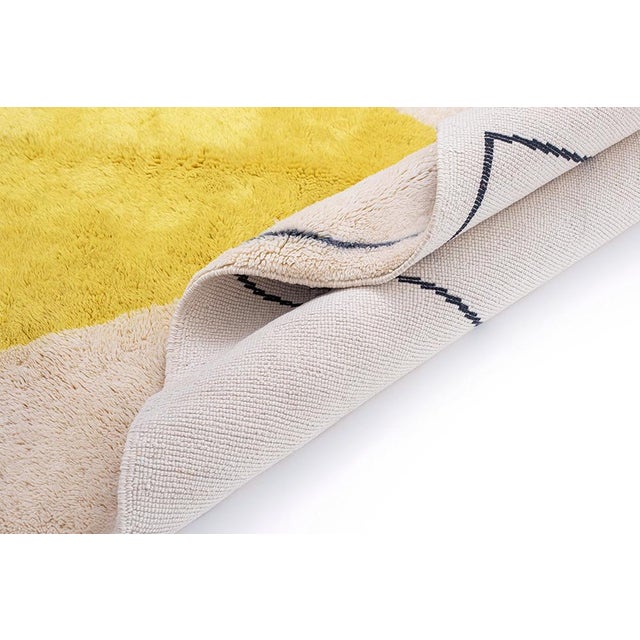 Textile Bold Triangle Hand-Knotted Moroccan Wool Rug | 7'7" X 5'8" | One of a Kind For Sale - Image 7 of 8