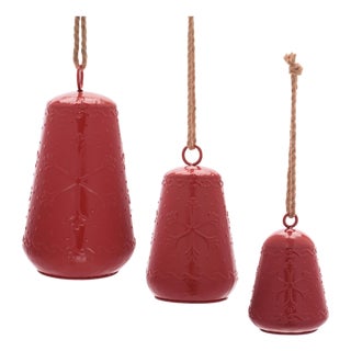 Iron Bell Ornament Set of 3 For Sale