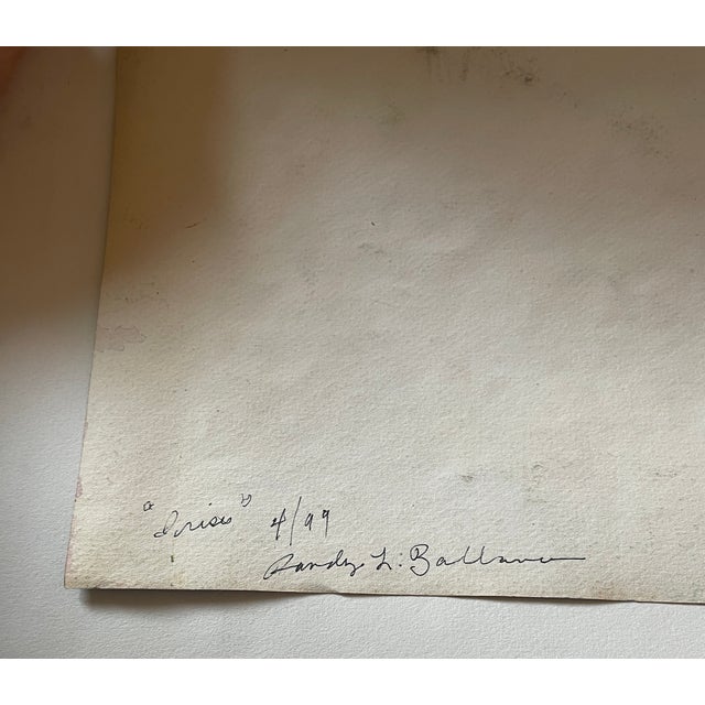 1999 Irises Watercolor by Randy Ballano For Sale - Image 4 of 4