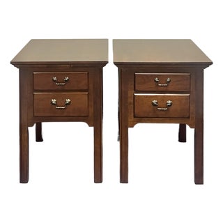 Pennsylvania House Chippendale 2 Drawer Nightstands - A Pair For Sale
