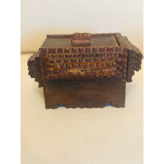 Handcrafted Southern Tramp Art Box For Sale - Image 4 of 9