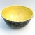 Early 20th Century Antique Yellow Spongeware Mixing Bowl – Specked Blue Exterior, Classic Folk Art Stoneware / Yellowware For Sale - Image 5 of 6