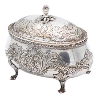 Oval-Shaped Silver Bowl For Sale
