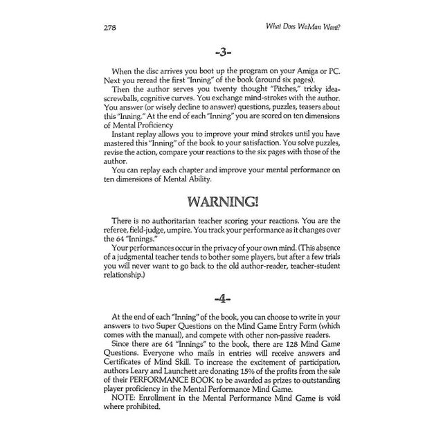 Paper "What Does WoMan Want?" 1988 Leary, Timothy For Sale - Image 7 of 7