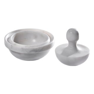 Ross Marble Spice Grinder, White For Sale