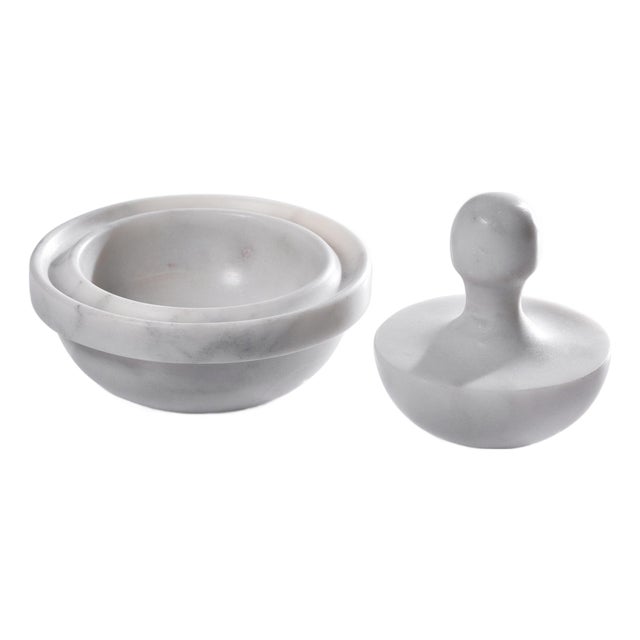 Ross Marble Spice Grinder, White For Sale