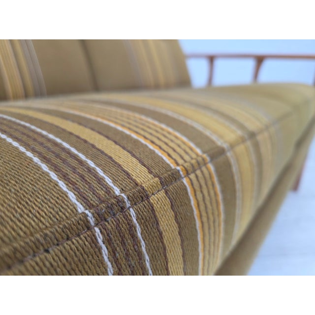 Vintage Danish Three-Seater Sofa in Furniture Wool, 1970s For Sale - Image 4 of 18