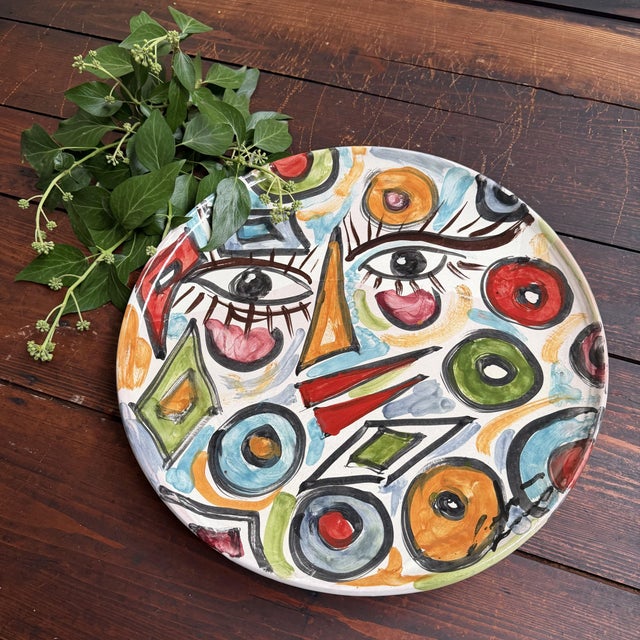 Contemporary Ceramic Wall Plate by Gennaro Condurso, Seminara, Italy, 2000s For Sale - Image 3 of 8