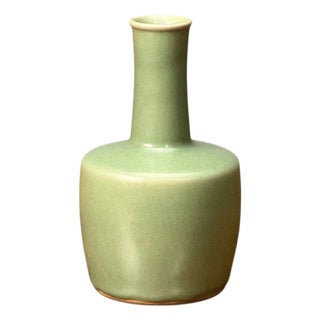 Qing Dynasty Longquan-Style Celadon Glazed Vase, Qing Dynasty , China, 19th C. For Sale