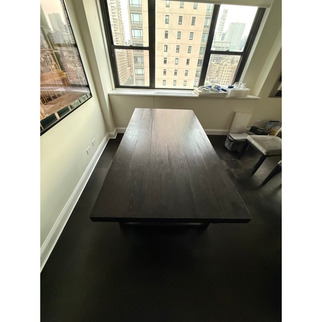 Restoration Hardware T-Brace Rectangular Extension Dining Table For Sale - Image 11 of 11