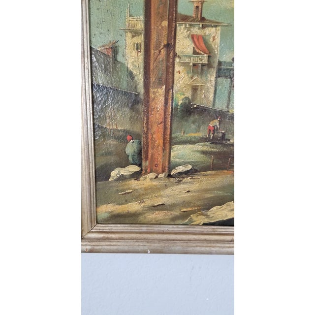 Late 20th Century Classical Roman Ruins Landscape Oil on Canvas Painting, Signed For Sale In Miami - Image 6 of 11