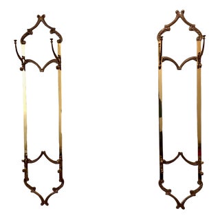 Vintage Italian Hollywood Regency Wall-Mounted Coat Racks, 1960s, Set of 2 For Sale