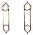 Vintage Italian Hollywood Regency Wall-Mounted Coat Racks, 1960s, Set of 2 For Sale