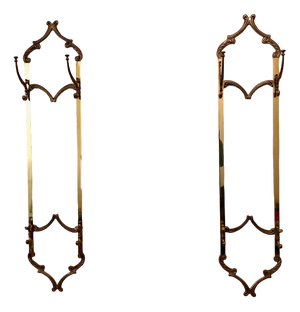 Vintage Italian Hollywood Regency Wall-Mounted Coat Racks, 1960s, Set of 2