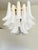Murano Contemporary Modern Frosted "Selle" Murano Glass Rectangular Chandelier in Mazzega Style For Sale - Image 4 of 7