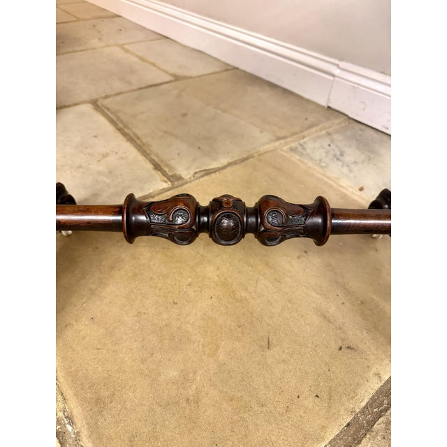 Antique Victorian Walnut Card Table by Edwards & Roberts, 1860 For Sale - Image 3 of 8