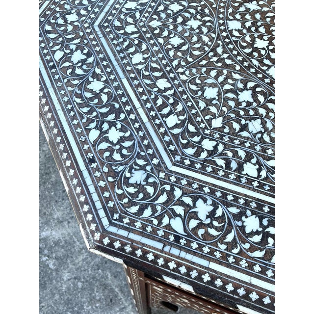 Vintage Boho Octagon Inlay Table For Sale - Image 11 of 12