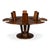 Contemporary Round Jupe Dining Table, Medium – Brown Oak with Stainless Steel Trim For Sale - Image 9 of 11