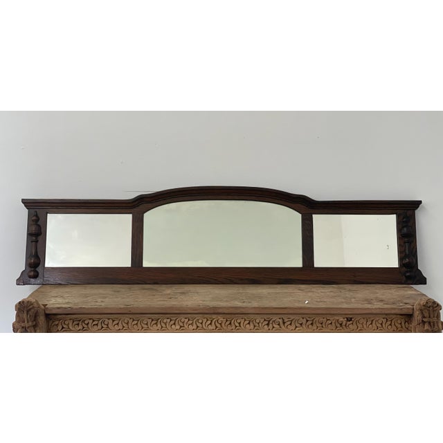 Vintage Three-Panel Wall Mirror With Arched Crest and Turned Wood Frame For Sale In Seattle - Image 6 of 10