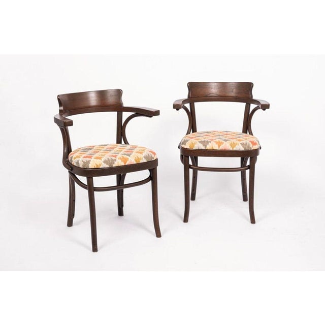 Mid Century Vintage Bentwood Cafe Dining Chairs in the Manner of J&j Kohn For Sale - Image 4 of 10