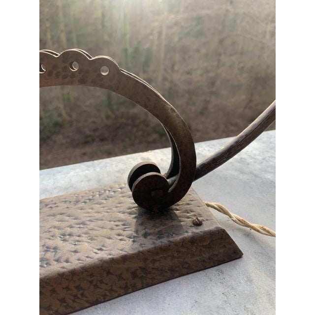 Art Deco Hammered Table Lamp, 1920s For Sale - Image 4 of 16