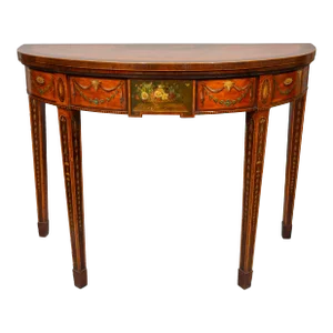 George III Painted Satinwood Games Table