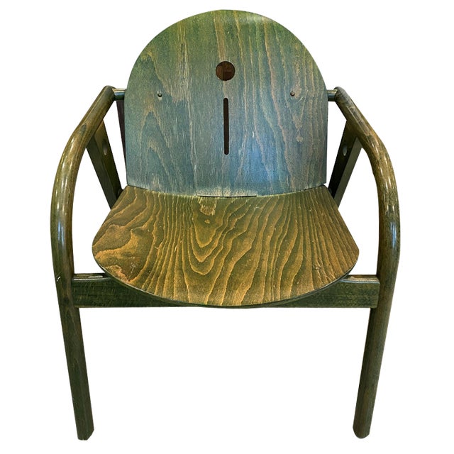 Vintage Baumann Green Lounge Chair, 1970s For Sale