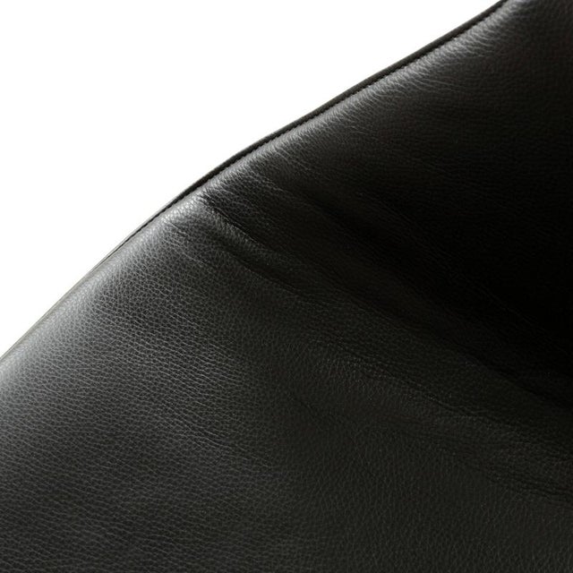 FK Black Leather Armchair in Black Shell with Swivel Function from Walter Knoll / Wilhelm Knoll For Sale - Image 4 of 12