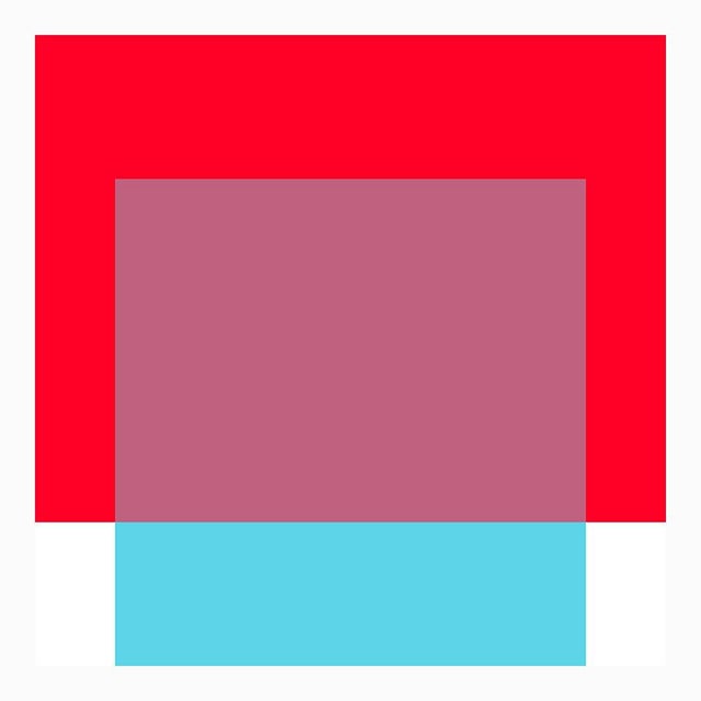 Mid-Century Modern The Interaction of Red and Turquoise Fine Art Print 30" X 40" by Liz Roache For Sale - Image 3 of 6