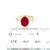 Natural Ruby Diamond Ring 6.75 14k Y Gold 4.38 TCW Certified For Sale In New York - Image 6 of 18
