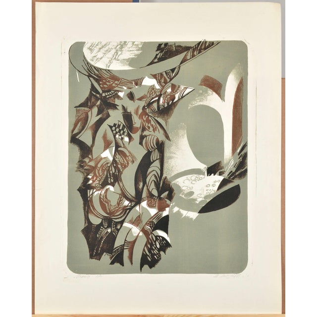 Malda Muizule, Urania, 1981, Lithograph, in Good conditions. Designed 1980 to 1989 This piece has an attribution mark, I...