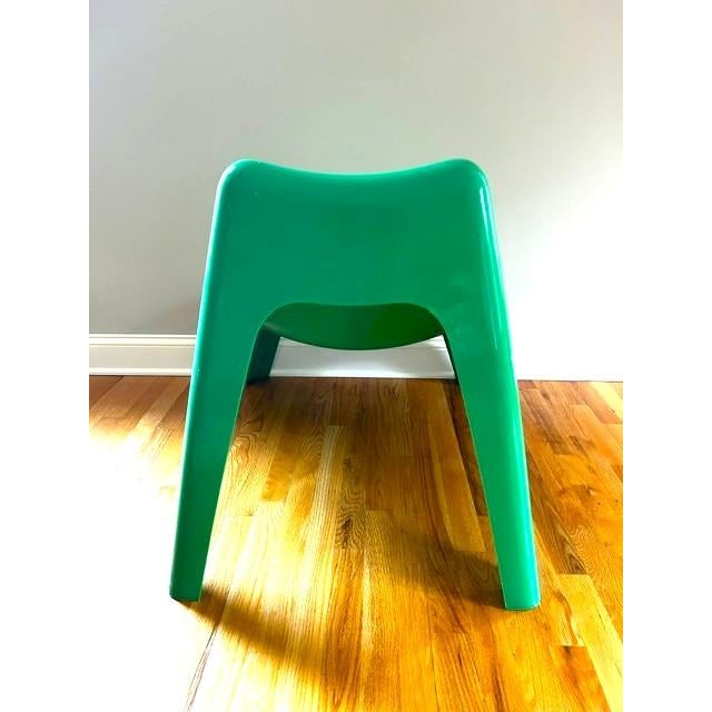 Contemporary Vintage Ikea Green Ps Vago Plastic Lounge Chair For Sale - Image 3 of 14