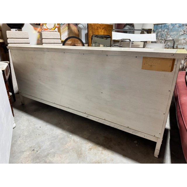 Antique White John Widdicomb French Provincial Louis XVI - Style Nine Drawers Painted Dresser/Sold For Sale - Image 8 of 12