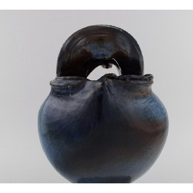Blue Large Vase by Francis Milici for Vallauris, 1980s For Sale - Image 8 of 10