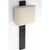Black Anne-Marie Barton for Visual Comfort Signature Fumar 23" Tail Sconce in Ridged Carbon with Bouclé Shade For Sale - Image 8 of 12