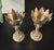 Vintage Renaissance Style Cherub/ Putti Gold Plated Metal Candle Holders, Eggs Cups - A Pair For Sale - Image 10 of 12
