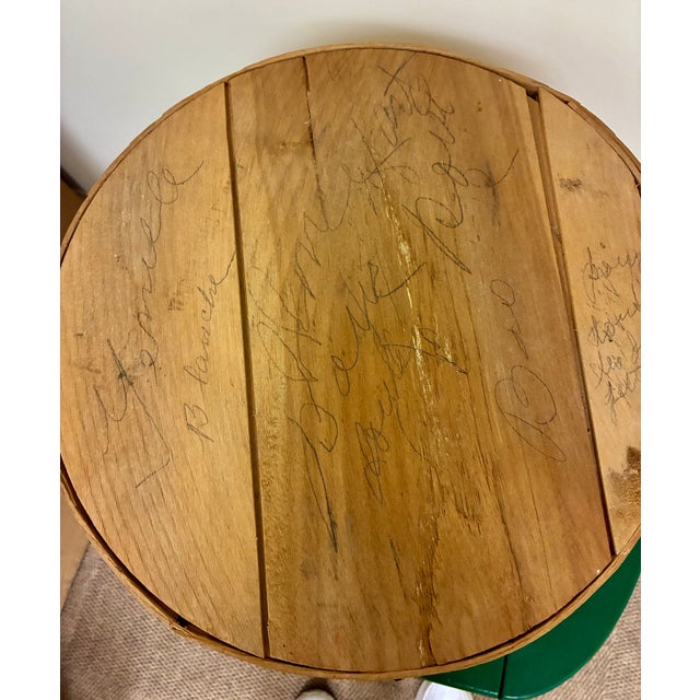 Traditional Vintaage Wood Hat Box For Sale - Image 3 of 3