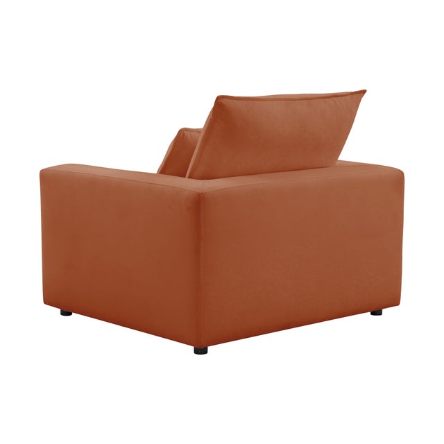 Boho Chic Cali Rust Performance Fabric Arm Chair For Sale - Image 3 of 7