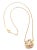 Metal Chanel 4 Leaf Clover Gold Diamond Pendant Link Chain Necklace For Sale - Image 7 of 12