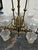 Vintage Nine Light Brass Restored Gas Fixture For Sale - Image 12 of 12