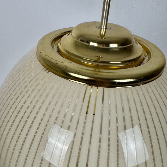 Murano Tessuto Globe Pendant Lamp by Venini, 1980s For Sale - Image 6 of 8